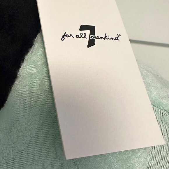 7 For all Mankind Women's Terry Cloth Top Mint Green Medium  Beach Pool Wear - Picture 6 of 11